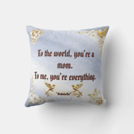Almofada "You Are Everything" Mom Sky Blue Floral Pillow
