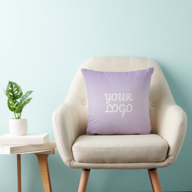 Almofada Your Logo & Modern Simple Ombre | Lavender (Cadeira)