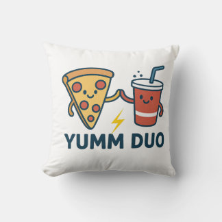 Almofada Yumm Duo Pizza e Soda Cute Cartoon