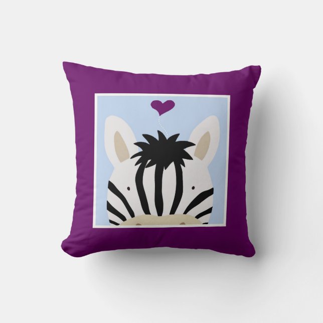 Almofada Zebra com Coração (Frente)