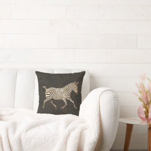 Almofada zebra de safra com design paisley
