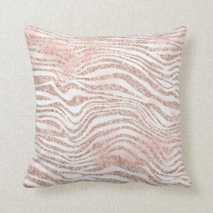 Almofada Zebra Dourada Confetti Cor-de-Leve Rosa-Rosa