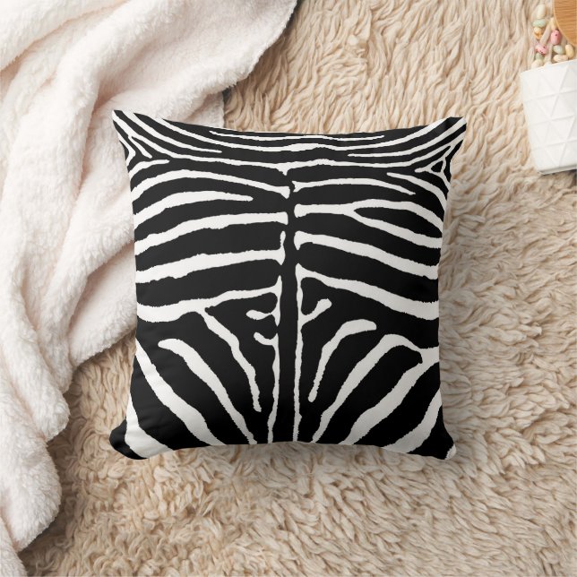 Almofada Zebra em Preto e Branco (Cobertor)