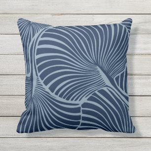 Almofada Zebra Fan Palm Havaiano Azul Tropical