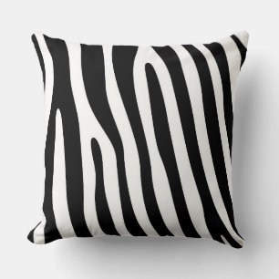 Almofada Zebra listra padrão preto & branco + suas ideias