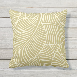 Almofada Zebra Palm Hawaiian Tropical Khaki e Cream