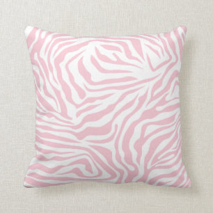 Almofada Zebra Rosa Raspando Animais Selvagens Impressão P