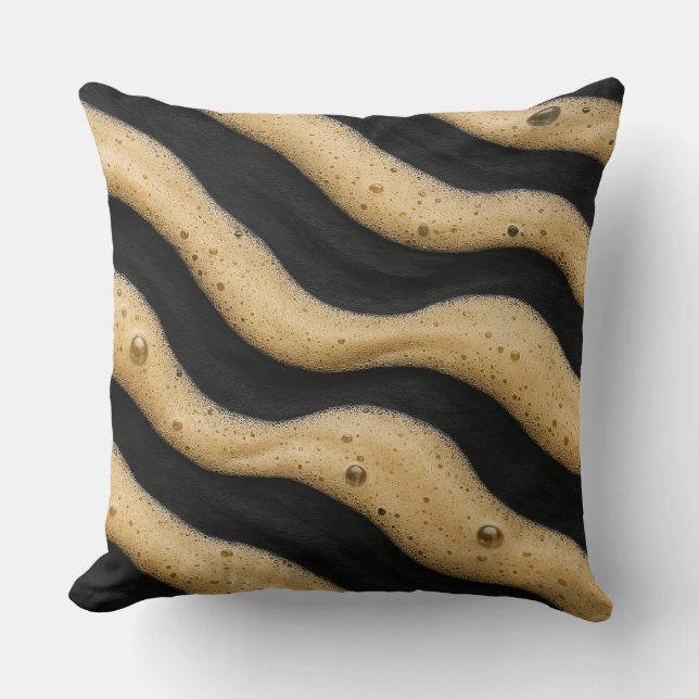 Almofada Zebra-striped espresso foam (Frente)