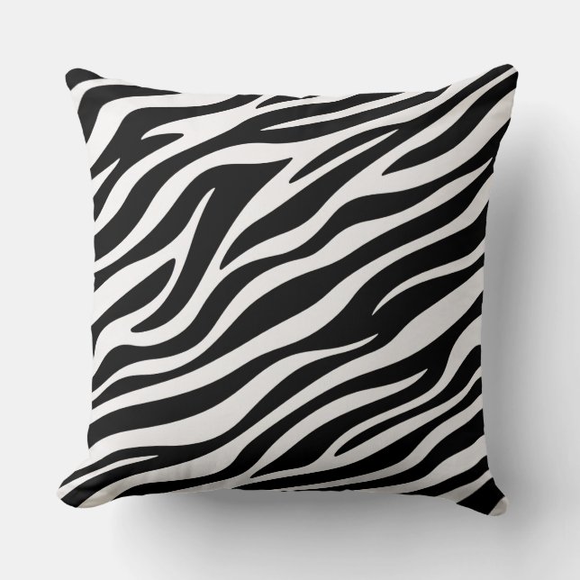 Almofada Zebra Stripes Padrão Sem Costura Impressão Animal- (Frente)
