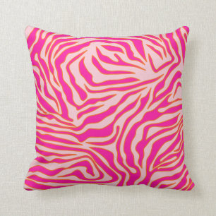 Almofada Zebra Stripes Rosa Laranja Cor-de-rosa Impressão A