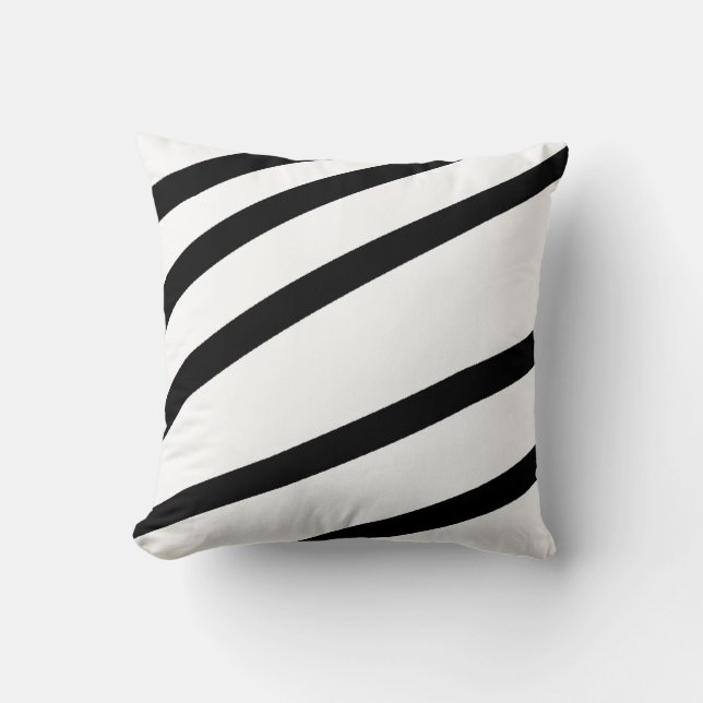 Almofada Zebra Stripes Travesseiro preto e branco (Frente)