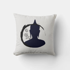 Almofada Zen Citação: Sabedoria e Meditação