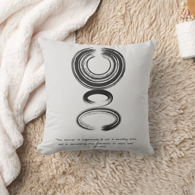 Almofada Zen Citação: Sabedoria e Meditação (Cobertor)