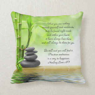 Almofada Zen, poema da meditação pelo amor cura de Anita