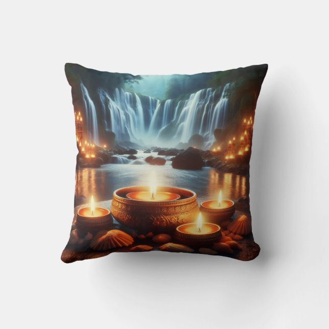 Almofada Zen Waterfall & Candles Luxury (Verso)