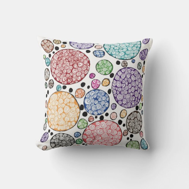 Almofada Zentangle circles pattern (Frente)