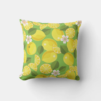 Almofada Zesty Lemon: Citrus Pattern Delight