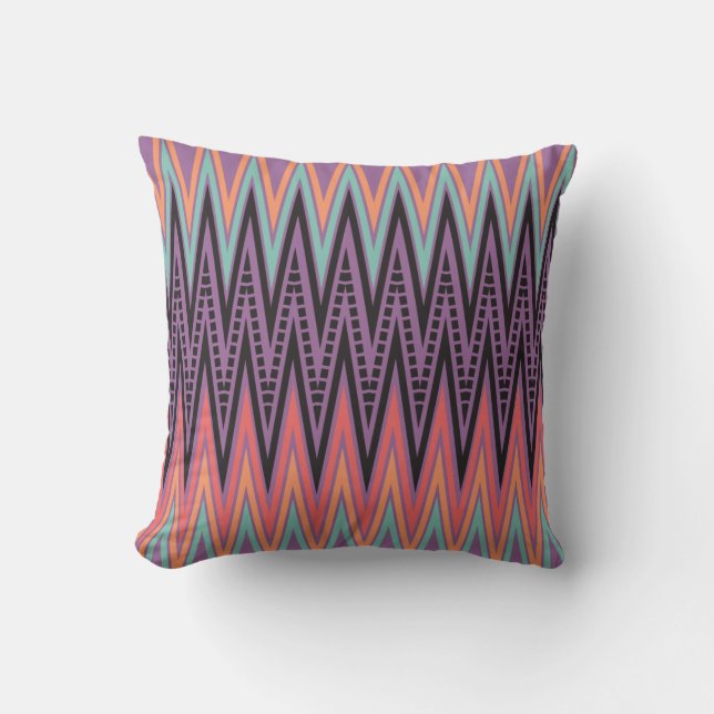 Almofada Zig Moderno Zag 2in1 Cor Aztec Chevron Cushion (Frente)