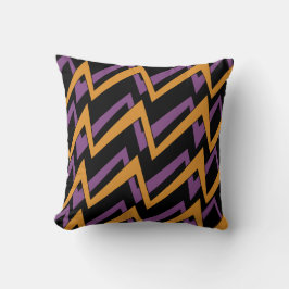 Almofada Zig Zags de Halloween Laranja Roxo