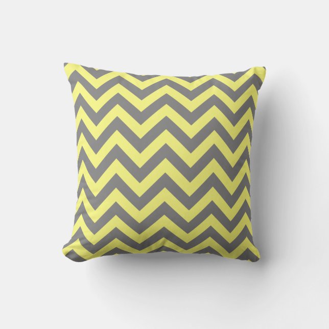 Almofada Zigzag Amarelo e Cinza (Frente)