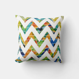 Almofada Zigzag geométrico reversível para o floral