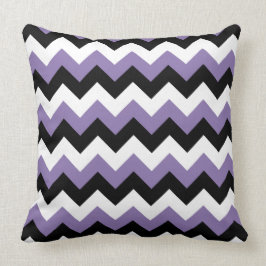 Almofada Zigzag preto branco lavanda