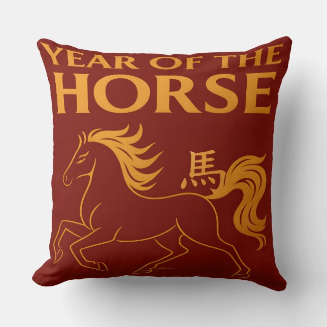 Almofada Zodiac Chinese New Year 2026 Horse (Frente)