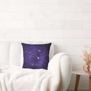 Almofada Zodiac Purple Taurus   Astrologia Cósmica Horoscóp