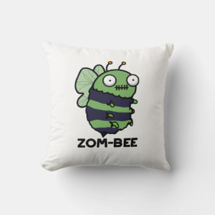 Almofada Zom-bee Dia de as Bruxas engraçado Zombie Bee Pun