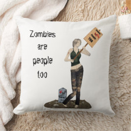 Almofada Zombie Pin Up Girl Protest II Travesseiro decorati