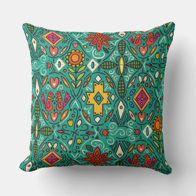Almofada zoryana teal (Frente)