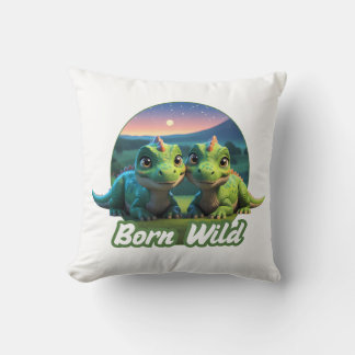 Almofada Zwei kleine Dinos - Born Wild