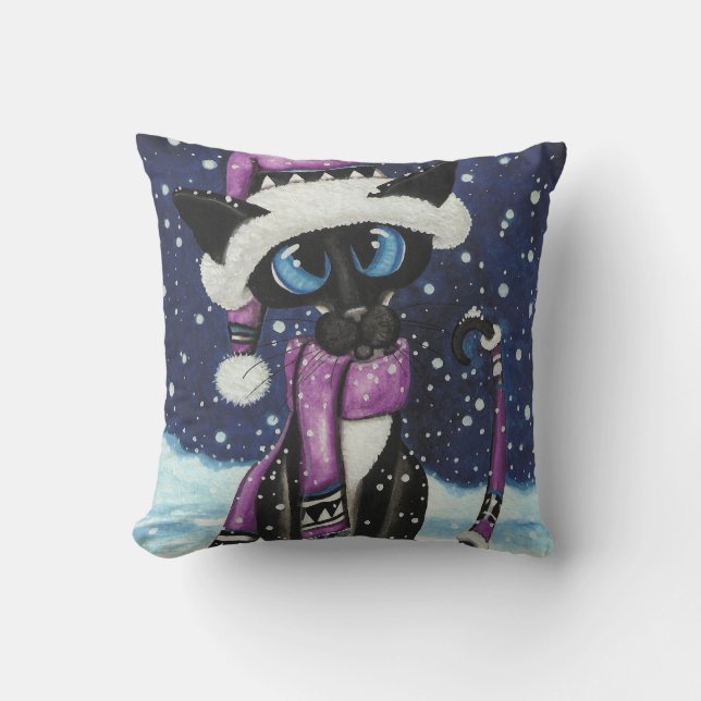 Almofadas American MoJo com Gato Siamês de Neve de (Frente)