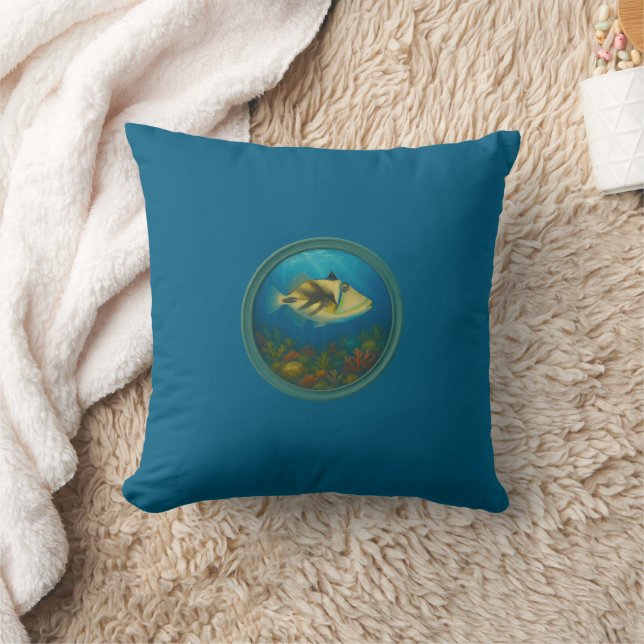 Almofadas Azul Oceano Peixe Picasso Trigger (Cobertor)