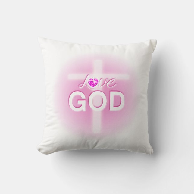 Almofadas da Páscoa, Amo Deus, Jesus (Frente)