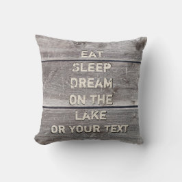 Almofadas de Casa de Lago com Seu Texto