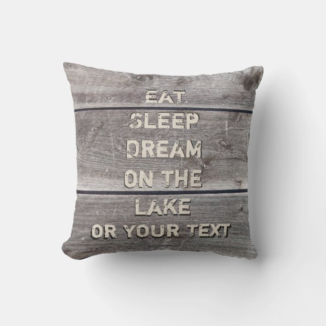 Almofadas de Casa de Lago com Seu Texto (Frente)