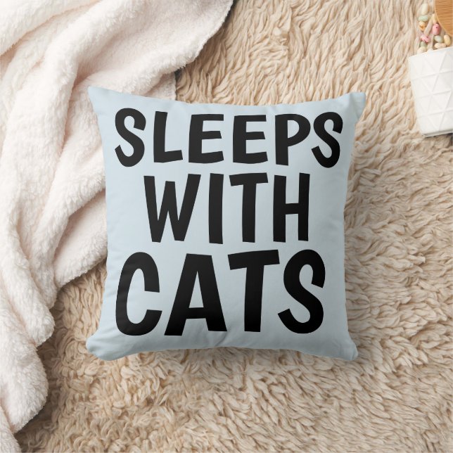 Almofadas de Gato Divertidas, DORME COM GATOS (Cobertor)