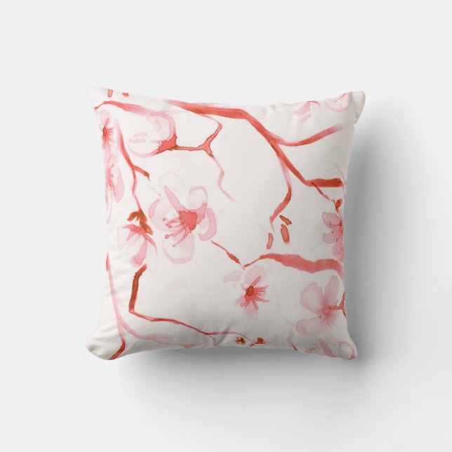 Almofadas de lançamento com padrão floral elegante (Frente)