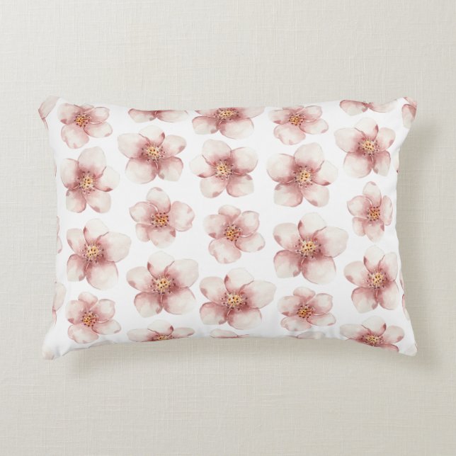Almofadas de lançamento com padrão floral elegante (Frente)