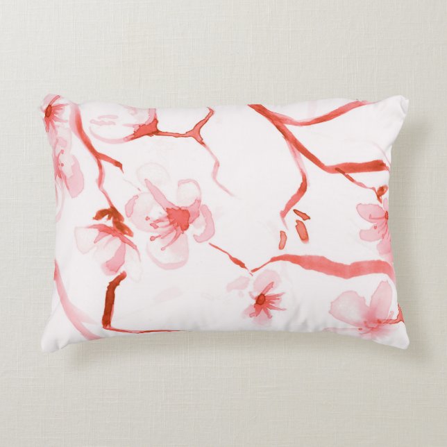Almofadas de lançamento com padrão floral elegante (Frente)