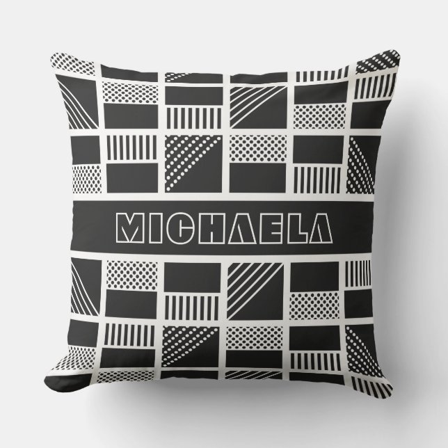 Almofadas de lançamento de monograma personalizado (Frente)