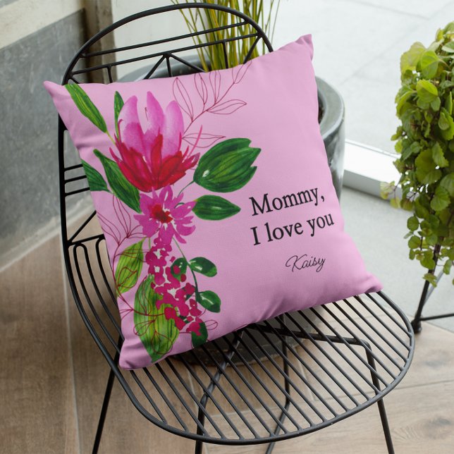 Almofadas de lançamento de presente de mãe floral  (Criador carregado)