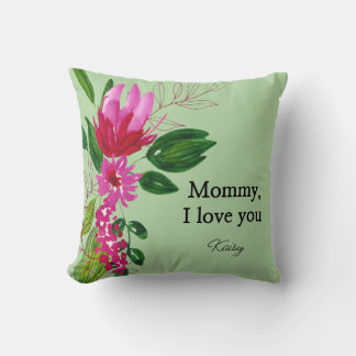 Almofadas de lançamento de presente para mãe flora