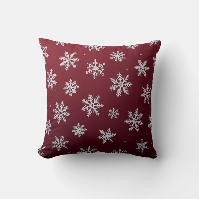 Almofadas de Natal com flocos de neve (Frente)