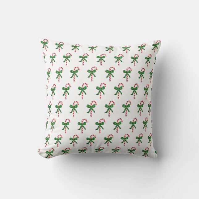 Almofadas De Natal Com Padrão De Cana De Açúcar (Frente)