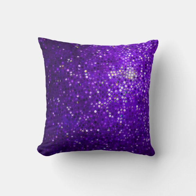 Almofadas de Purpurina Glamour Falso Roxo (Frente)