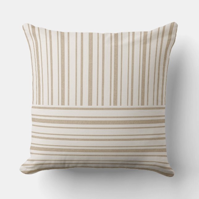 Almofadas - Design Bege Listra da Toscana 2 (Frente)