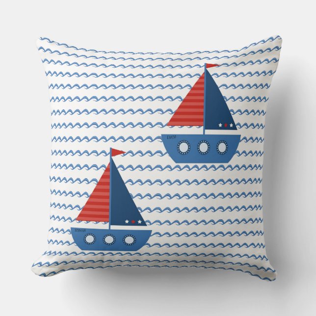 Almofadas Personalizadas - Nome Barcos à Vela (Frente)