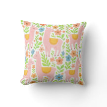 Almofadas Pink Lllamas & Design Floral - Personali